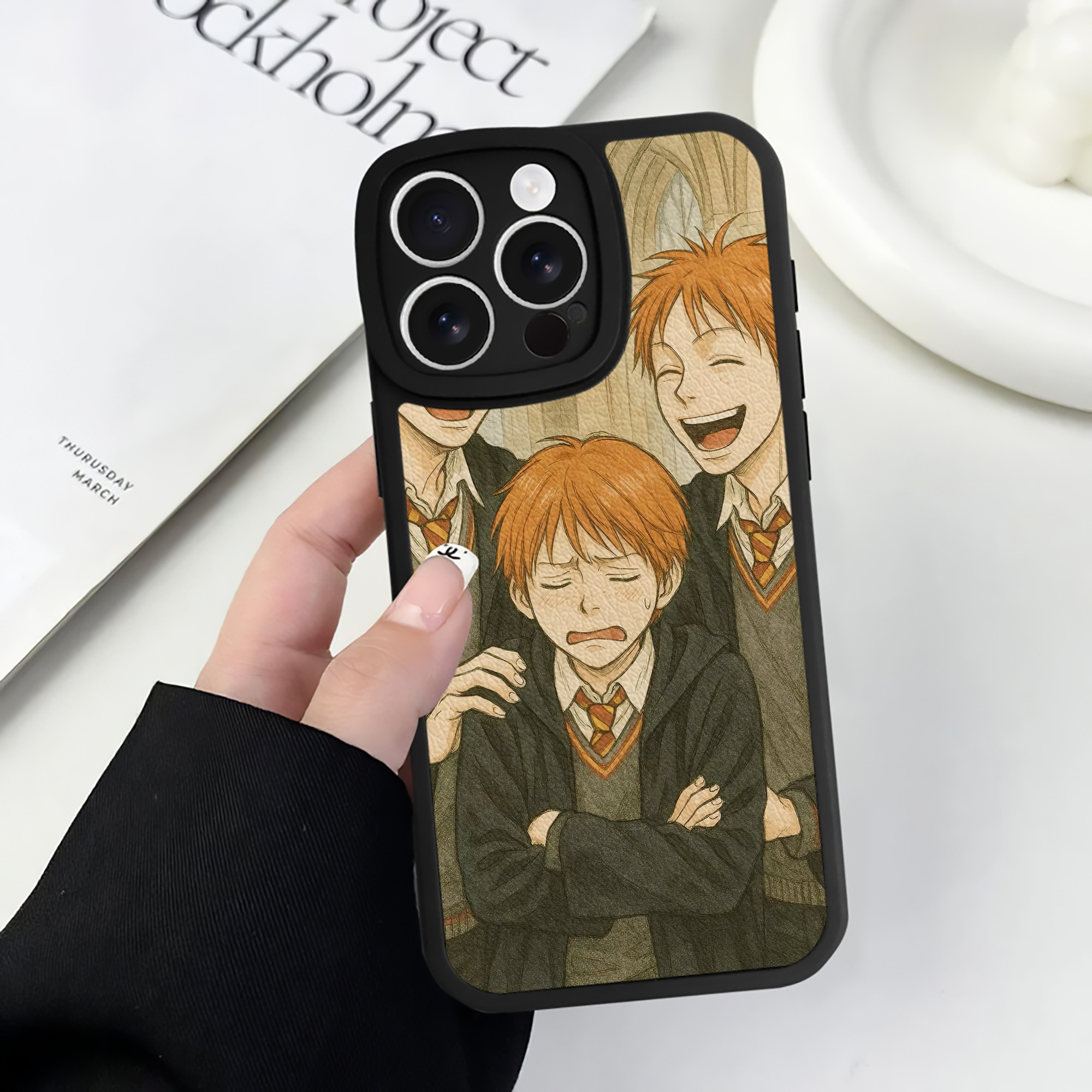（画像用） Harry Potter ハリー・ポッターシリーズ 【iPhone 16シリーズ対応】シリコンスマホケース（レザー調） 材質：シリコン
